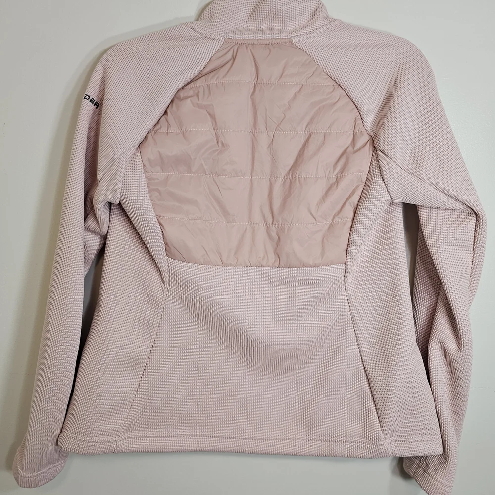Spyder Pink Quilted Fleece Zip Jacket Women’s S Winter Cozy Ski Streetwear - Picture 10 of 12
